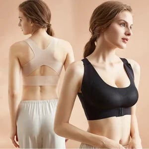 🎉LETZTER TAG DES SALE – 50 % RABATT⚡Bügel-BH mit Kreuzband im Rücken und Vorderverschluss