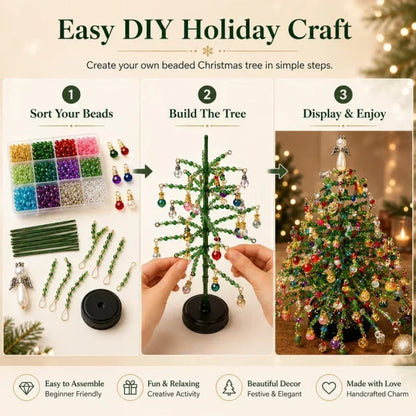 🎄✨ DIY-Set für den Weihnachtsbaum mit Perlen – 🎅 Gestalte deine eigene funkelnde Weihnachtsdekoration