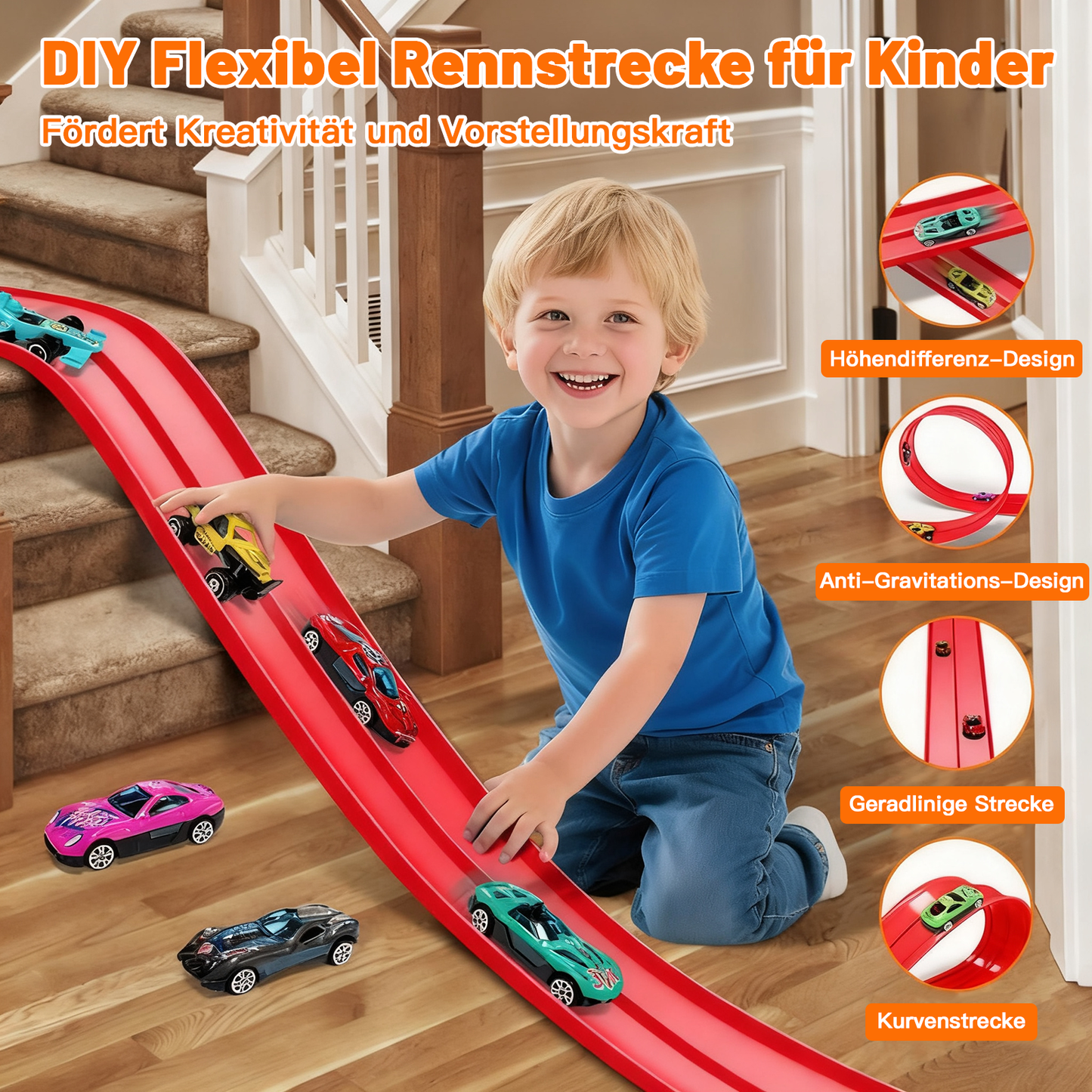 🎁Weihnachtsverkauf 49% Rabatt🎅 DIY Flexibles Rennstrecken-Spielzeug