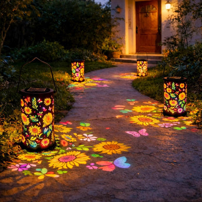 💐 Frühlingstag-Verkauf ⚡50K+ verkauft!🌻Bunte Sonnenblumen-Leuchte, solarbetriebene Gartenlaterne🌞
