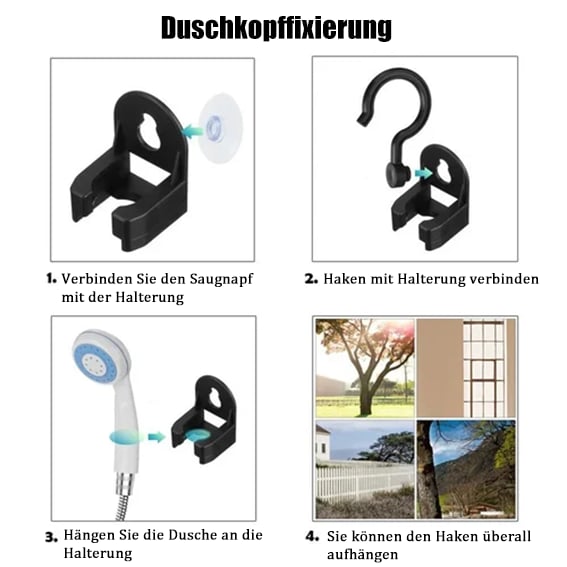 🚿Tragbare Campingdusche Mit Einstellbarem Durchfluss ✨Für Einfaches Und Bequemes Reinigen Im Freien