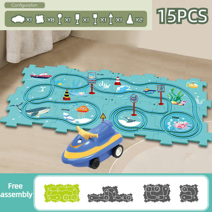 🎅Weihnachtsverkauf - 49% Rabatt🔥Kindererzieherisches Puzzle-Autospielset