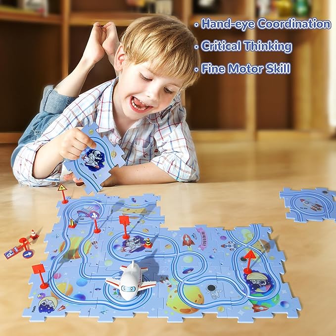 🎅Weihnachtsverkauf - 49% Rabatt🔥Kindererzieherisches Puzzle-Autospielset