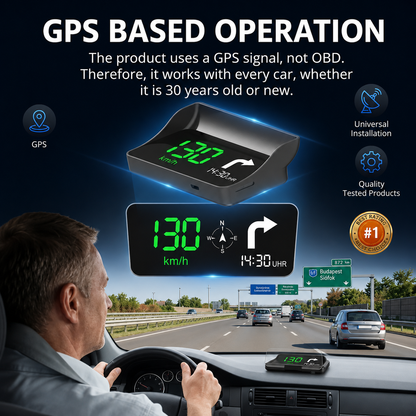 🚗50 % Rabatt!🛰️ Head-Up-Display (HUD) mit digitalem Tachometer und Navigationssystem – behalten Sie die Straße im Blick und vermeiden Sie Bußgelder