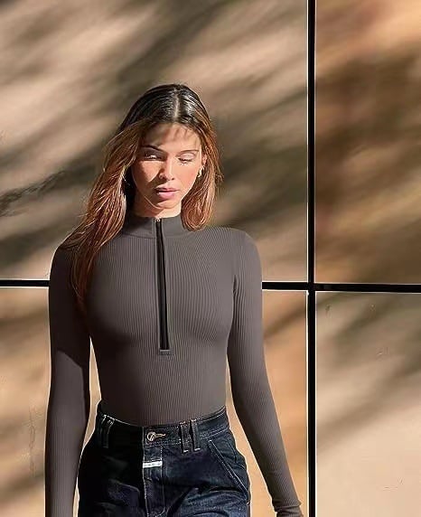 🔥Heiss 49% Rabett - 2023 HERBST NEU Reißverschluss-Bodysuit🎁Kaufen 2 Bekommen 15% Rabatt