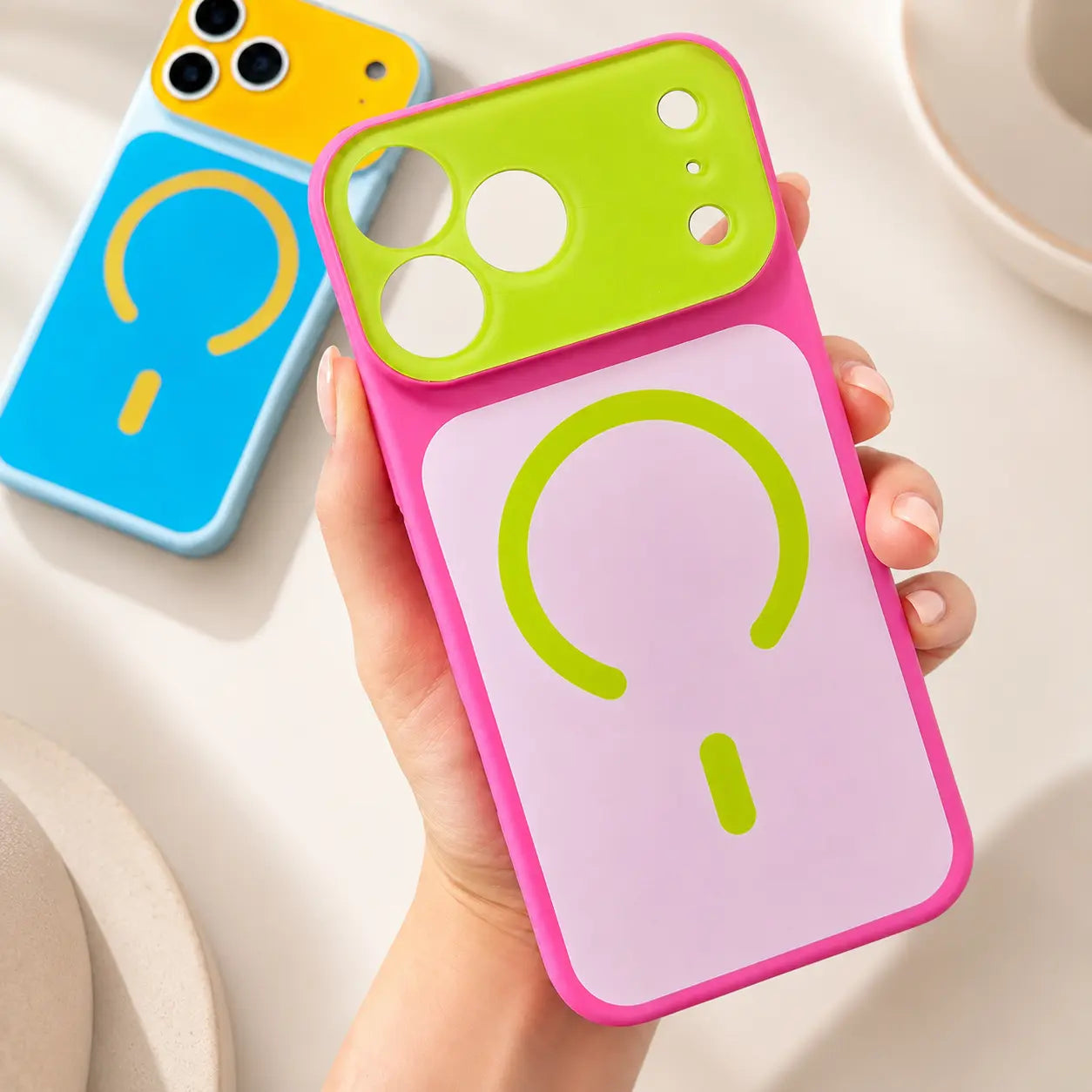 ❄️Sommerfrische 50 % Rabatt!📱Trendy iPhone-Hülle, jetzt im Angebot | Dopamine Color Block MagSafe-Hülle – Extraschlank, matt, hartes PC-Case für das iPhone 17 Pro Max
