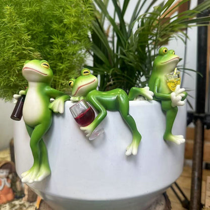 🐸 Frosch-Blumentopf-Hänger-Ornament🍷