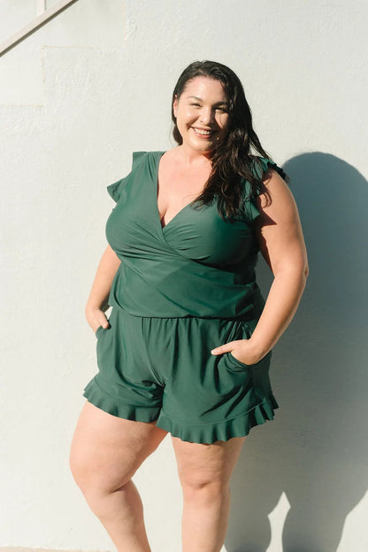 🔥Mother’s Day Promotion 50% OFF🎁Swim Romper Built-in Bra & Shorts with Pockets👙