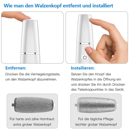 🏆Letzter Tag: Nur €12.99!!💥⚡50K+ verkauft!🔥Elektrischer Hornhautentferner🎁1*Ersatzkopf inklusive🎁