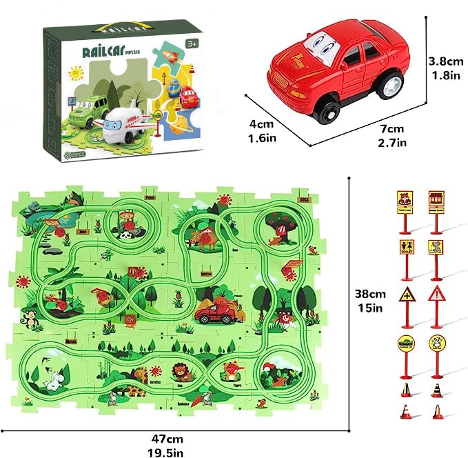 🎅Weihnachtsverkauf - 49% Rabatt🔥Kindererzieherisches Puzzle-Autospielset