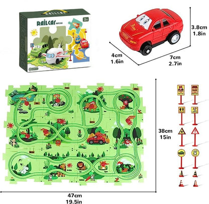 🎅Weihnachtsverkauf - 49% Rabatt🔥Kindererzieherisches Puzzle-Autospielset