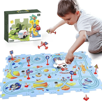 🎅Weihnachtsverkauf - 49% Rabatt🔥Kindererzieherisches Puzzle-Autospielset