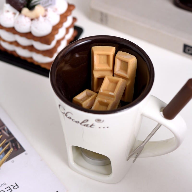 🎄Weihnachtsverkauf 50% Rabatt🍫Handgefertigte Schokoladenschmelztasse🎁Das gemütliche Fondue-Erlebnis