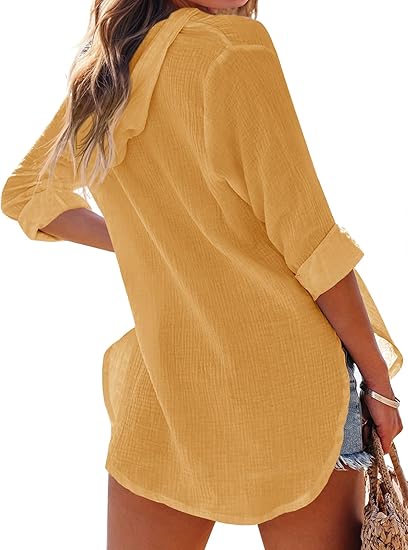 🏝️Summer Hot Sale 50% OFF👗Women's Beach Pocketed Hooded Shirt Top