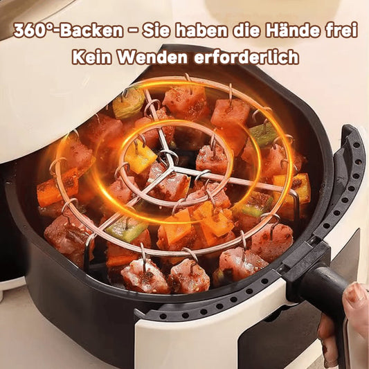 🥩Luftfritteusen-Barbecue-Grill Vertikaler Kebab-Grill + Gratis hitzebeständige Handschuhe🍤