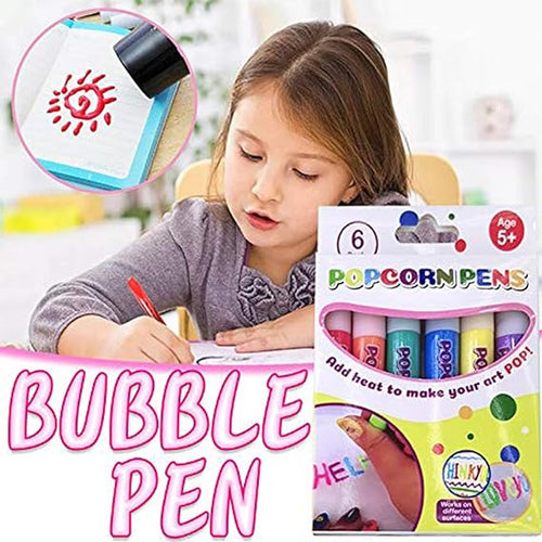 🥳HEISSER SALE 2026🥳💞50.000+ VERKAUFT!🎄🎁Magische Popcorn-Stifte mit Blaseneffekt, wärmeaktivierte Popcorn-Stifte, DIY-3D-Kunstmarker für Kinderbastelprojekte