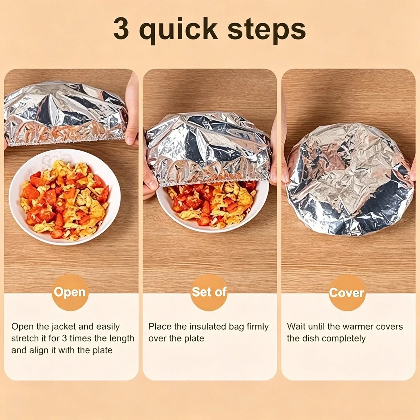 🏆 Last Day Special Price £6.99!!🍽️Reusable Aluminum Foil Thermal Food Cover — Heat-Retaining, Washable & Freshness-Preserving Kitchen Essential