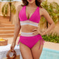 🔥2026 Neuer Typ 49% Rabatt💥👙Hoch taillierte Bikini-Sets mit Bauchkontrolle und Farbblock-Design