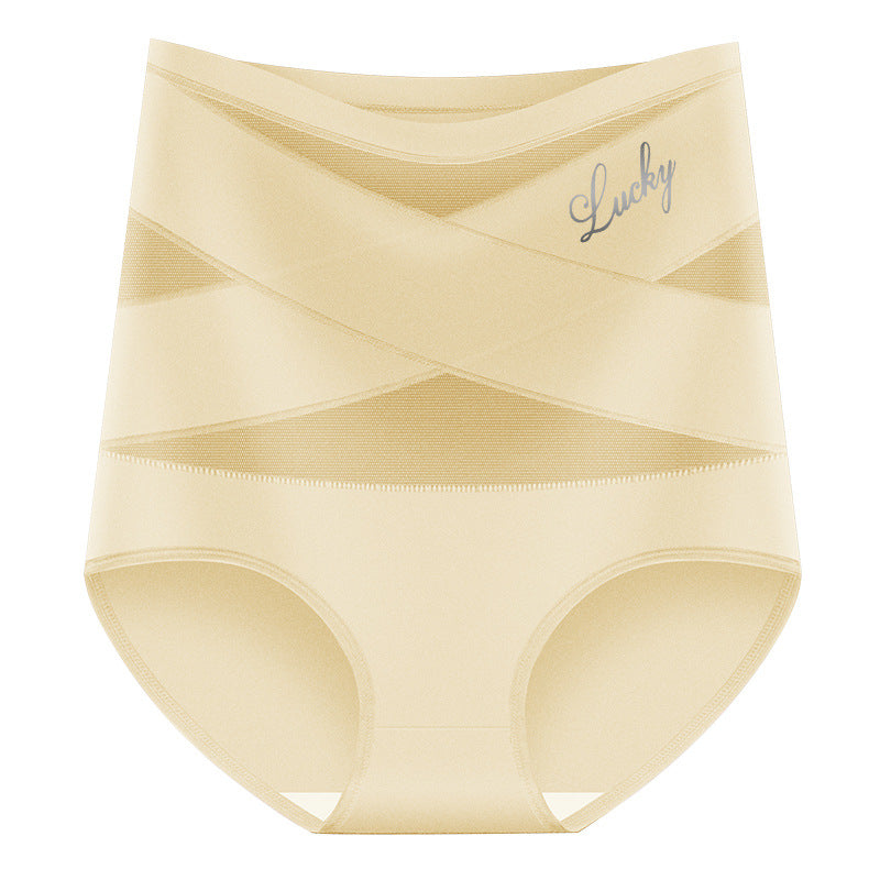 ✨Letzter Tag – Kaufe 1 bekomme 3✨Übergrößen hochgeschnittene Bauchkontroll-Slips mit Kreuz-Design