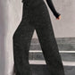 💖Neujahrsverkauf 60% Rabatt🥰Damen-Glitzer-Pailletten-Hose mit weitem Bein und elastischem Bund