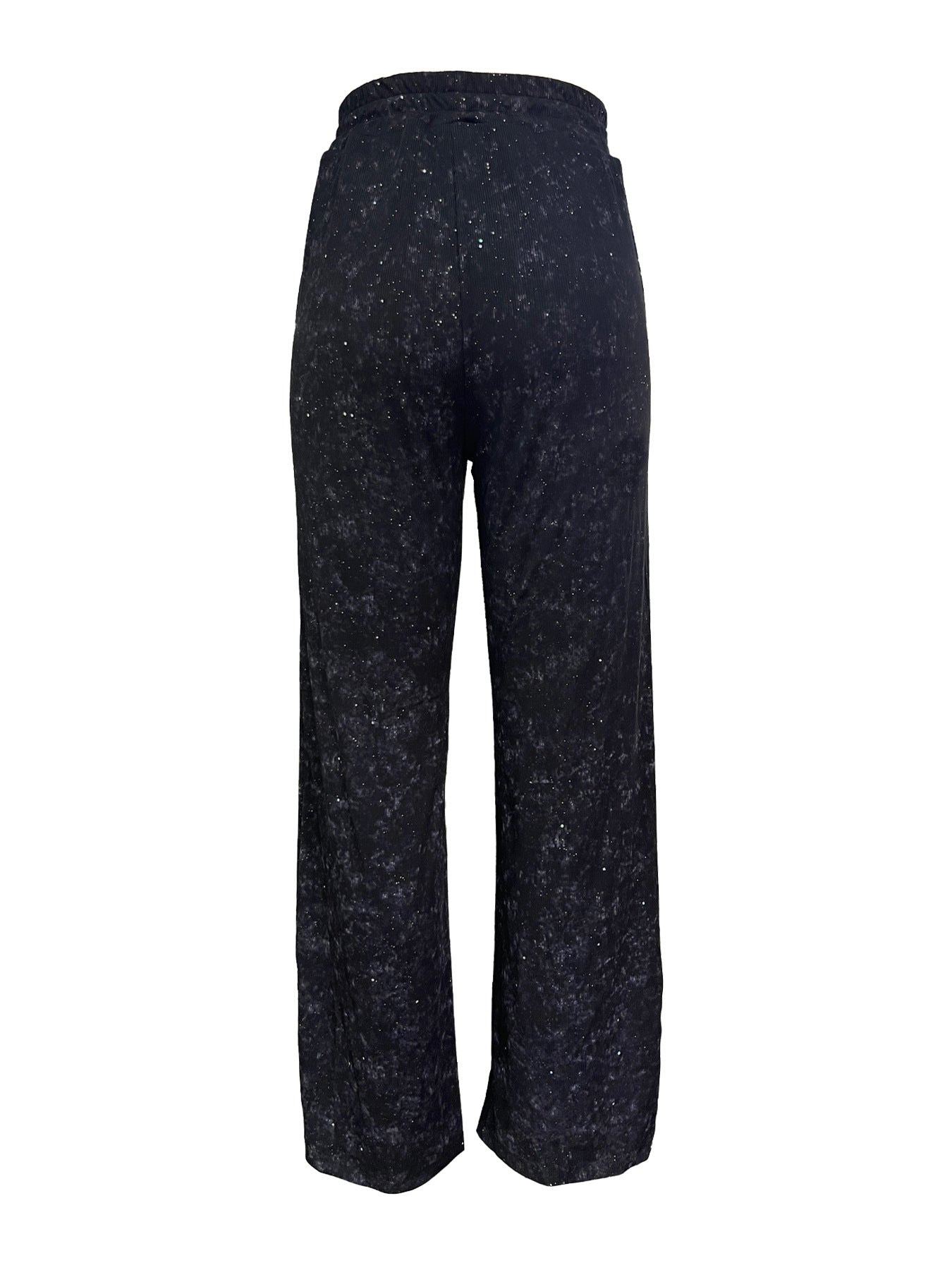 💖Neujahrsverkauf 60% Rabatt🥰Damen-Glitzer-Pailletten-Hose mit weitem Bein und elastischem Bund