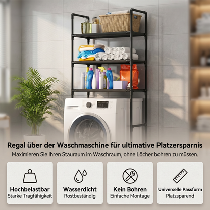 🏠✨ 59% RABATT! Praktisches Aufbewahrungsregal für Bad & Waschküche – Kein Bohren erforderlich – Selbstklebend & robust 🛠️