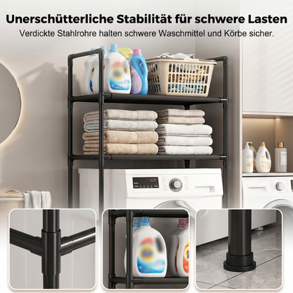 🏠✨ 59% RABATT! Praktisches Aufbewahrungsregal für Bad & Waschküche – Kein Bohren erforderlich – Selbstklebend & robust 🛠️