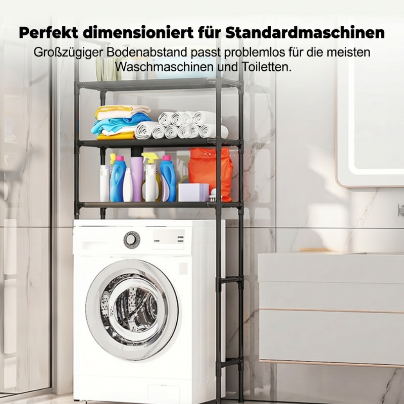 🏠✨ 59% RABATT! Praktisches Aufbewahrungsregal für Bad & Waschküche – Kein Bohren erforderlich – Selbstklebend & robust 🛠️