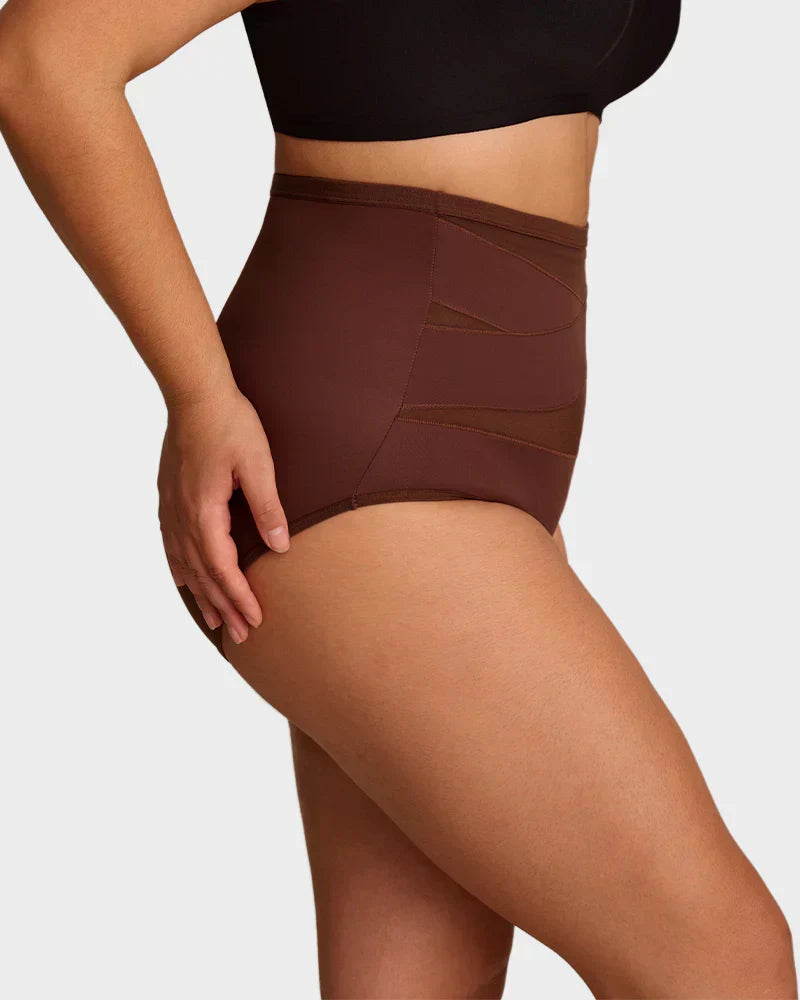 ✨Letzter Tag – Kaufe 1 bekomme 3✨Übergrößen hochgeschnittene Bauchkontroll-Slips mit Kreuz-Design