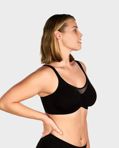 🎁 LETZTER TAG DER AKTION – 49% RABATT 💐 Eleganter Damen-BH mit Netzbesatz, voller Deckung, auch für größere Größen