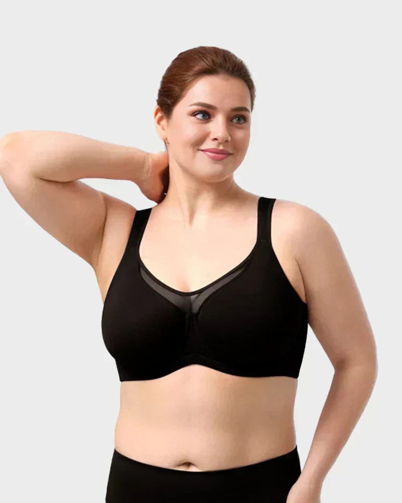 🎁 LETZTER TAG DER AKTION – 49% RABATT 💐 Eleganter Damen-BH mit Netzbesatz, voller Deckung, auch für größere Größen