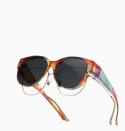 🕶️👓 55% KORTING! Brildragers opgelet: deze oversized zonnebril schuift over je eigen bril en je ziet eruit als een filmster – geen dure clip-on, geen geknipper met lenzen!