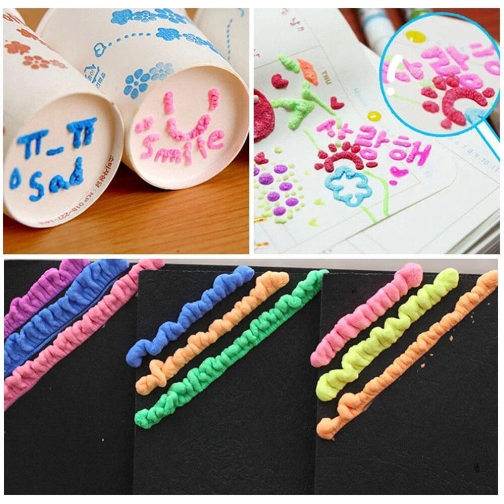 💥 KAUF 2, ERHALTE 1 GRATIS + 50 % RABATT!🥳Magische Popcorn-Stifte mit Blaseneffekt, wärmeaktivierte Popcorn-Stifte, DIY-3D-Kunstmarker für Kinderbastelprojekte