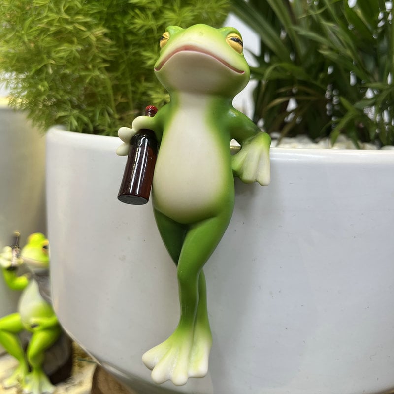 🐸 Frosch-Blumentopf-Hänger-Ornament🍷