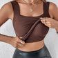 🏆Letzter Tag Sonderpreis €10,99!!💐Damen U-Ausschnitt Thermo-Tanktops mit integriertem BH
