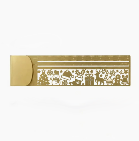 🐱📏Niedliches hohles Katzen-Lesezeichen-Lineal aus Messing (2-in-1)