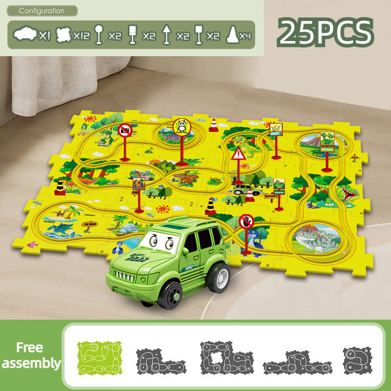 🎅Weihnachtsverkauf - 49% Rabatt🔥Kindererzieherisches Puzzle-Autospielset