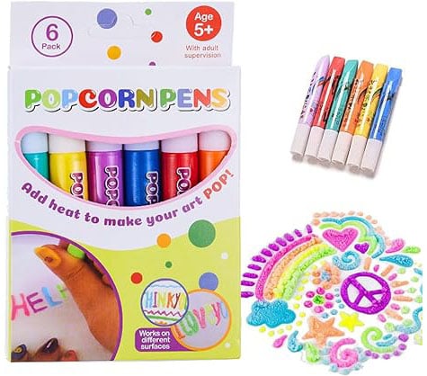 💥 KAUF 2, ERHALTE 1 GRATIS + 50 % RABATT!🥳Magische Popcorn-Stifte mit Blaseneffekt, wärmeaktivierte Popcorn-Stifte, DIY-3D-Kunstmarker für Kinderbastelprojekte