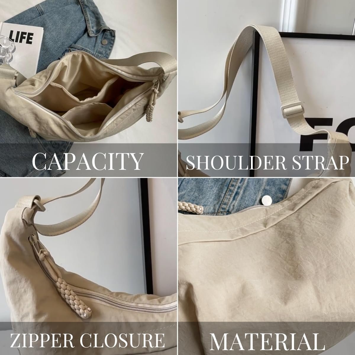 💥2025 Neu - Sonderpreis €11.99!!✨️👜Multifunktionale Anti-Diebstahl-Hobo-Umhängetasche