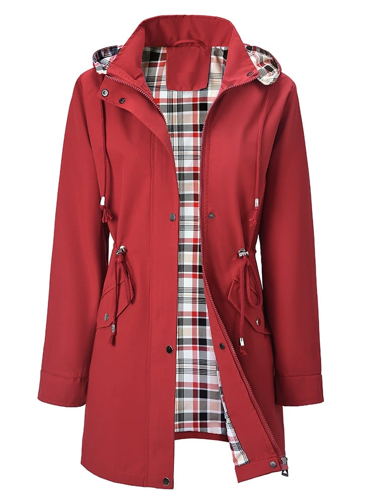 ❤️‍🔥Neu eingetroffen 50% Rabatt🥰 Einfarbige Freizeitjacken, wasserdichte und winddichte Mäntel, Windbreaker mit Kapuze