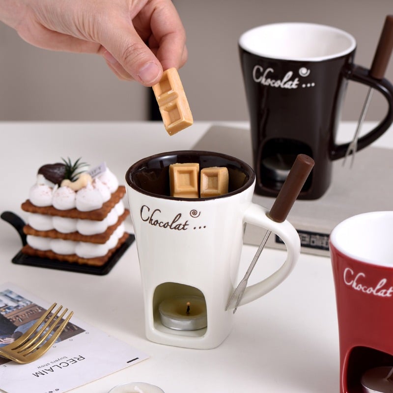 🎄Weihnachtsverkauf 50% Rabatt🍫Handgefertigte Schokoladenschmelztasse🎁Das gemütliche Fondue-Erlebnis