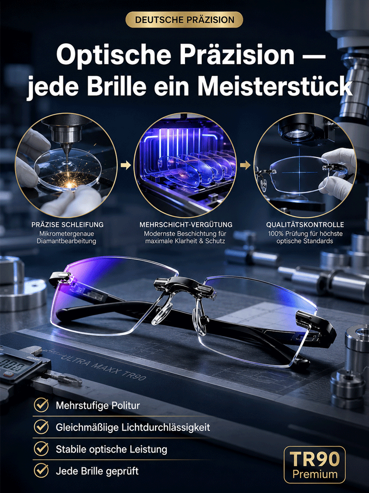 ✨ Intelligente Autofokus-Brille | Jena-Optik-Technologie | TÜV-geprüfte deutsche Qualität ✅ 👍 Eine Brille für alles: Kurzsichtigkeit, Weitsichtigkeit, Alterssichtigkeit und Blaulichtschutz.