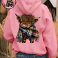 🎄🎅Weihnachtsverkauf 50% Rabatt!!🎁Niedlicher Hochlandrind Fleece-gefütterter Kapuzenpullover🦬