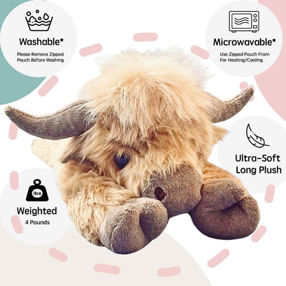 🐂🎁Cute Cartoon Highland Cow Cuddly Toy🏆High-quality Official Store