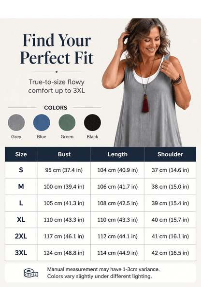 🎁Letzter Tag der Aktion: 49 % Rabatt🔥 Lässiges, lockeres, ärmelloses Tanktop-Kleid in Layering-Optik für Damen