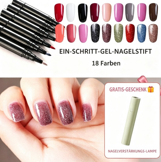 💅 Begrenztes Angebot: Kaufe 1, erhalte 1 GRATIS ✨ Ein-Schritt-Gel-Nagelstift 🎨 Mini UV-Nagellampe für die Hand GRATIS dazu💡