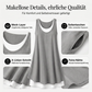 🎁Letzter Tag der Aktion: 49 % Rabatt🔥 Lässiges, lockeres, ärmelloses Tanktop-Kleid in Layering-Optik für Damen