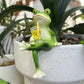 🐸 Frosch-Blumentopf-Hänger-Ornament🍷