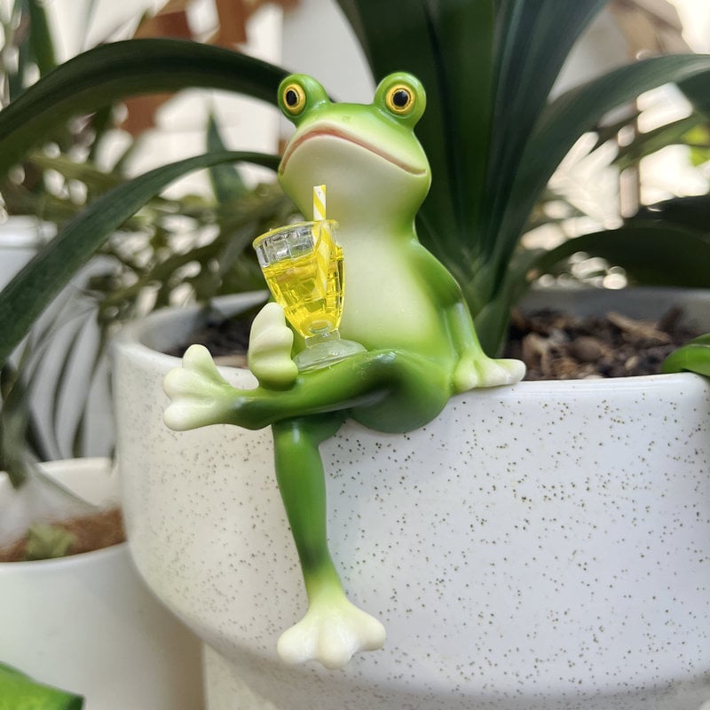 🐸 Frosch-Blumentopf-Hänger-Ornament🍷