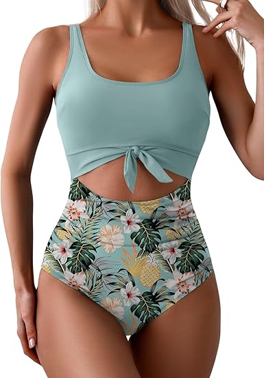 🔥2025 Sommerangebot 50% Rabatt🩱Einteiliger Badeanzug mit Bauchbetonung und Schnürung